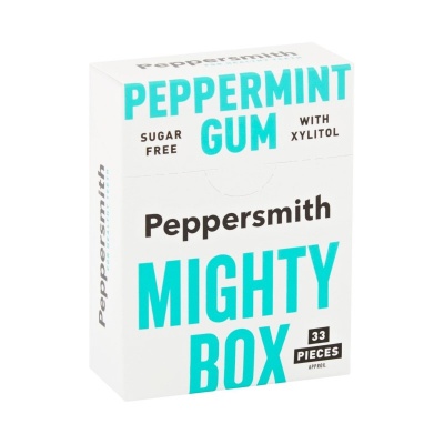 Peppersmith Peppermint Sugar Free Gum Mighty Box 50g